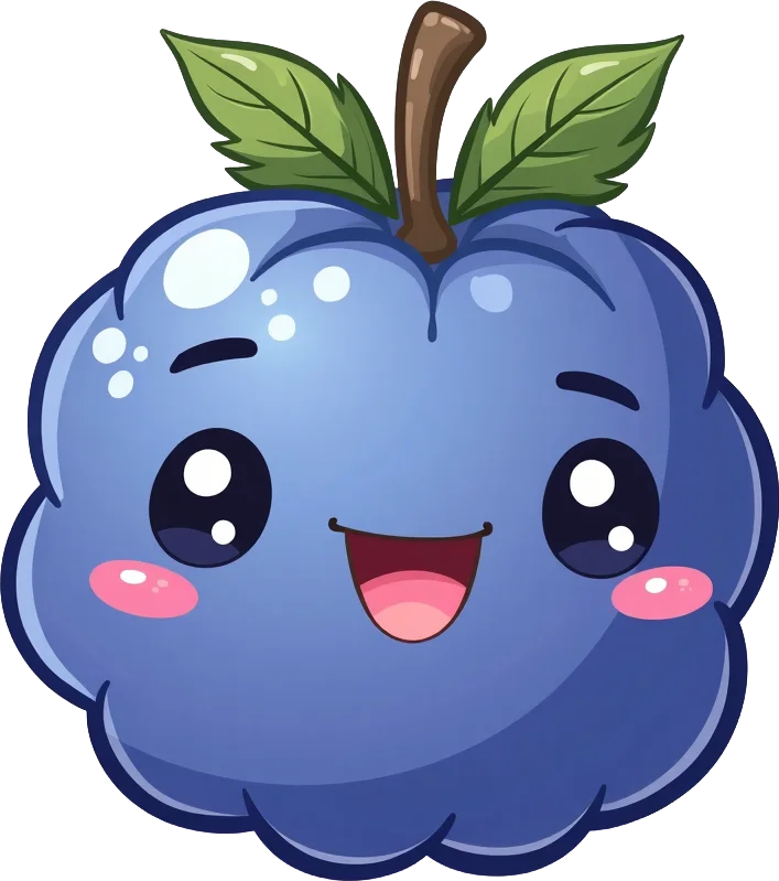 Cheerful Blueberry Mascot